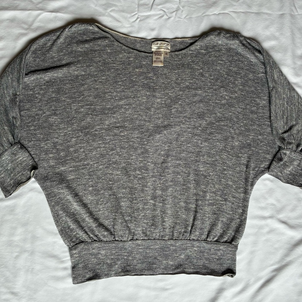 Elegant Gray Cowl Neck Sweater